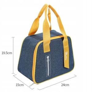 Torba Termiczna LUNCH BOX Na Jedzenie Do Praca Szkoa Granatowa Jeans - 2873365990