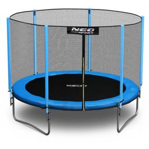 Trampolina ogrodowa 252cm siatka zewntrzna 8ft drabinka - 2877147224