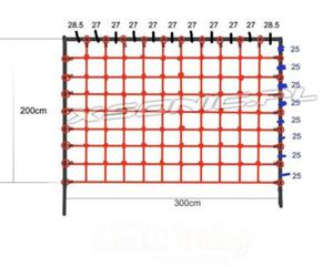 Najwiksza siatka 200 x 300 cm linowa do wspinaczki z zaczepami na plac zabaw - 2870003381