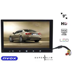 Monitor samochodowy z matryc LED 9 cali NVOX zcze VGA HDMI VIDEO - 2874745655