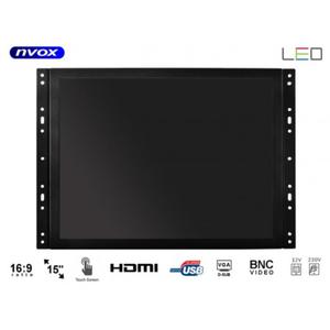 Monitor z dotykową matrycą do zabudowy OPEN FRAME 15 cali LED Hi-Contrast VGA HDMI - 2870267955