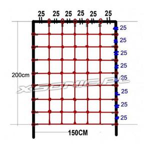 Siatka 200 x 150 cm linowa do wspinaczki mocowanie na plac zabaw S-HOOK - 2870003383