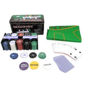 Zestaw do gry w pokera Texas Hold'em etony sukno karty - 2874128697