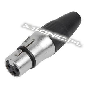 Rozkrcana wtyczka eska XLR 3-pin metalowa kocwka - 2860917507