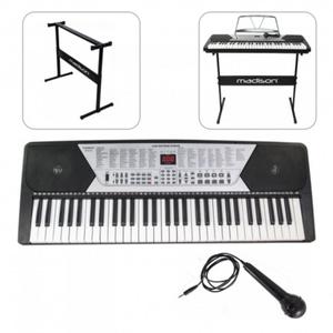 Keyboard 61-klawiszy Madison MEK61128 w zestawie ze statywem - 2858305622