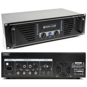 Wzmacniacz mocy PA 2 x 500W SKY-1000 czarny Rack 19 Speakon