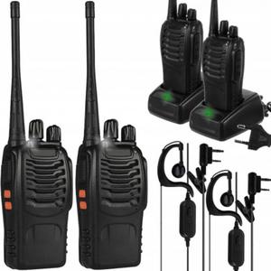 Krtkofalwki x2 z latark UHF PTT suchawka z mikrofonem zestaw - 2872314849