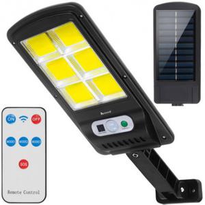 Lampa solarna uliczna 120 LED COB latarnia czujnik zmierzchu ruchu - 2871280848