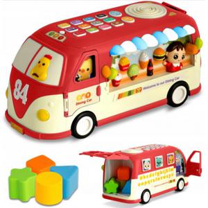 Edukacyjny autobus zabawka interaktywna muzyka sorter samochd - 2860918305