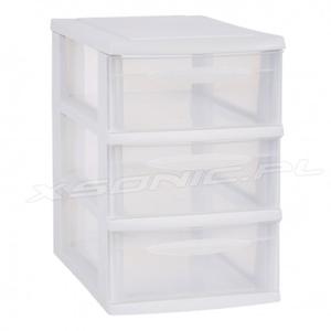 Organizer plastikowa szafka A5 moduowa 3 szuflady due czarna lub biaa - 2872854271