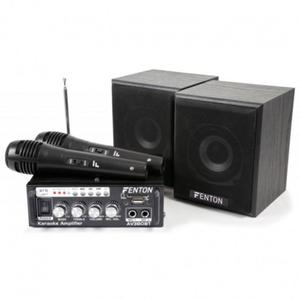 Zestaw Karaoke Fenton AV380BT mikser wzmacniacz głośniki i mikrofony - 2860917825