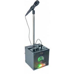 Aktywny zestaw karaoke z efektem LED mikrofonem i statywem - 2874517691