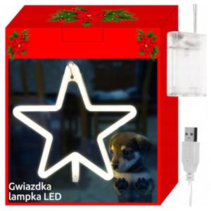 Gwiazda 100 LED wiszca lampki choinkowe na baterie USB lampka nocna - 2871588633