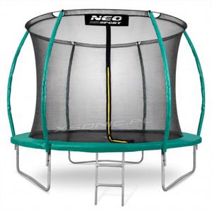 Trampolina ogrodowa 10ft 312 cm z siatk profilowane supki drabinka - 2870003258