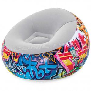 Fotel dmuchany modzieowy pufa Graffiti 112 x 112 x 66 cm Bestway 75075 - 2872505610