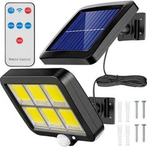 Lampa solarna halogen zewntrzny LED z czujk czujnikiem ruchu zmierzchu - 2877010849