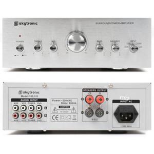 Wzmacniacz stereo do domu 2 x 50W Skytronic 4 wejcia liniowe RCA - 2876596778