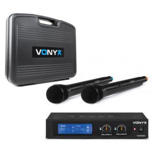 Zestaw mikrofonowy Vonyx bezprzewodowe VHF dorczny x2 WM522 - 2860917303