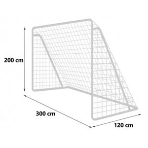 Bramka do piki nonej 300 x 200 x 120 cm metalowa pikarska siatka PE - 2877147211