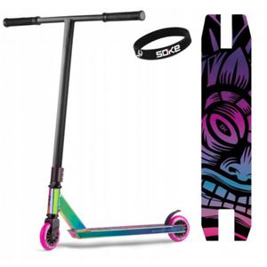 Hulajnoga wyczynowa SOKE EVO street black neochrome ABEC-9 STUNT - 2870004101