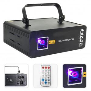 Laser animacyjny dyskotekowy owietlenie Ibiza SCAN500RGB efekt wietlny - 2871681779