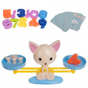 Gra edukacyjna dla dzieci rodzinna kotek i waga matematyczna karty do gry - 2870003188