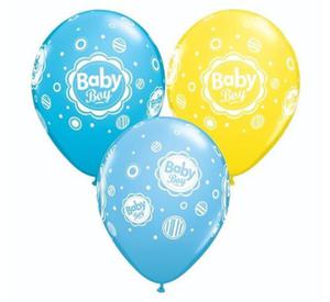 Balon QL 11" Baby Boy, niebieski, 6 szt. - 2859167109