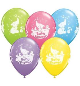 Balon 11" z nadrukiem Baby Shower, mix kolorw - 2859167282