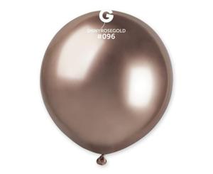 Balon Shiny rowe zoto, metaliczny , chrom 19" - 2867466169