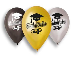 Balony Premium na Studniwk, metaliczne 13" 5 szt. - 2859171592