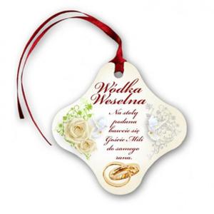 Zawieszki na Wdk Weseln Re i Florystyczny Ornament z bordow tasiemk, 20 szt. - 2859173306