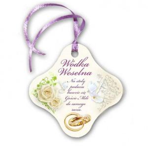 Zawieszki na Wdk Weseln Re i Florystyczny Ornament z fioletow tasiemk, 20 szt. - 2865058675