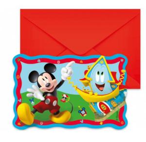 Zaproszenia na urodziny Mickey Mouse Rock The House, 6 szt. - 2868491355