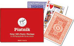 Karty Piatnik do pokera plastikowe 2 talie - 2822983994