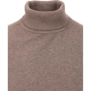 jasno-brzowy baweniany sweter mski z golfem Redmond 501-37 RS-501-37 - 2874741987