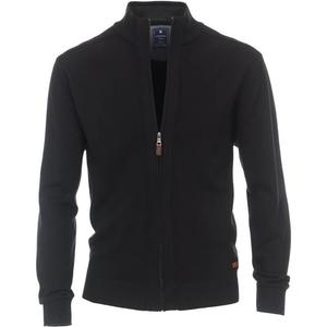 Rozsuwany czarny baweniany sweter mski ze stjk Redmond 681-90 RS-681-90 - 2871134345
