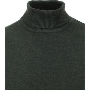 ciemno-zielony baweniany sweter mski z golfem Redmond 501-626 RS-501-626 - 2871134348