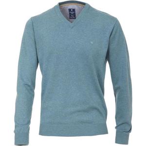 niebieski baweniany sweter mski w serek Redmond 600-101 RSV-600-101 - 2876292239