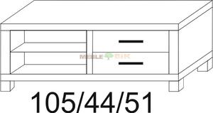 Stolik dbowy RTV JAWOR 2W2S - 2823046420