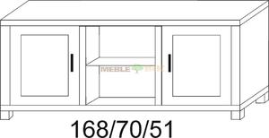 Stolik dbowa RTV JAWOR 168 1D2W1D - 2823046425