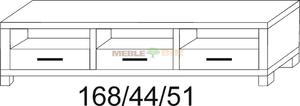 Szafka RTV JAWOR 1w/1s+1w/1s+1w/1s