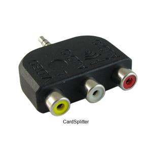 Adapter wtyk Jack 3.5mm czteropolowy na trzy gniazda RCA (cinch) - 2860911504