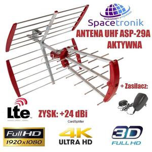 Antena kierunkowa UHF Spacetronik ASP-29A Active Red +24dB - 2860911801