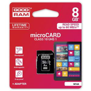 Karta pamici microSD 8GB UHS I Goodram z adapterem - 2860911942