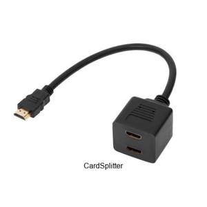 Adaptor HDMI wtyk-2 x gniazdo na kablu 30cm - 2860911947