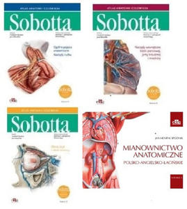 Atlas anatomii czowieka Sobotta. aciskie mianownictwo. Tomy 1-3 + Mianownictwo anatomiczne polsko-angielsko-aciskie - 2859210453