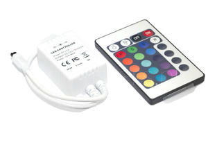 RGB24IR Kontroler LED RGB 12V 6A z pilotem IR 24 przyciski - 2865938167