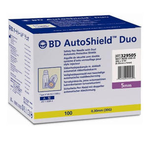 Igy do penw BD AutoShield DUO - 30G x 5 mm - 100 sztuk - 2871822321