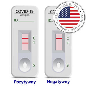 ezLabs Test wymazowy SARS-CoV-2 wykrywaj antygen Ag koronawirusa - 2 generacji 10szt. testy premium 98.8% wyprodukowano w USA - 2871822397