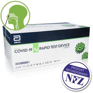 Panbiotrade; COVID-19 Ag Rapid Test Antigen 41FK31 41FK11 Abbott Test SARS-CoV-2 Antygenowy wymaz z nosa - 25 szt Refundacja NFZ. - 2871822433